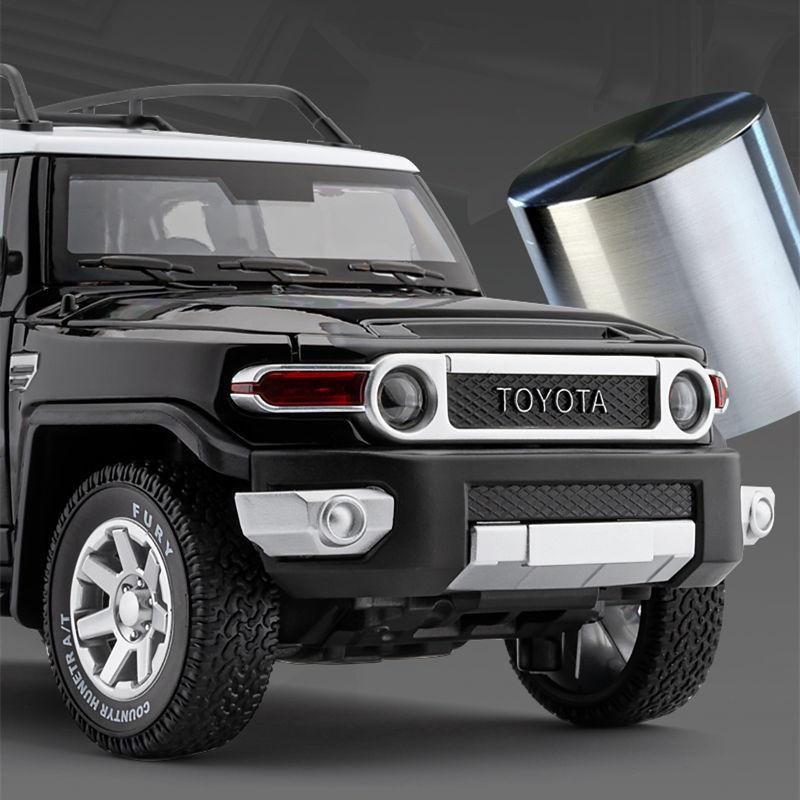 Модель автомобіля 1:24 TOYOTA FJ Cruiser, лита під тиском іграшка, металеві позашляховики, звукова та світлова імітація, дитячий подарунок
Модель автомобіля 1:24 TOYOTA FJ Cruiser, лита під тиском іграшка, металеві позашляховики, звукова та світлова імітація, дитячий подарунок