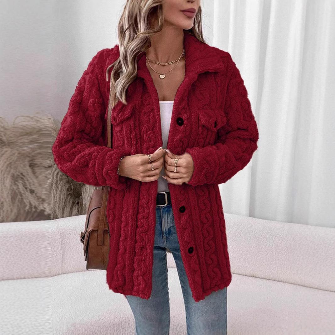 Женская зимняя гофрированная куртка с длинными рукавами и лацканами из плюша XXL бордовый
Женская зимняя гофрированная куртка с длинными рукавами и лацканами из плюша XXL бордовый