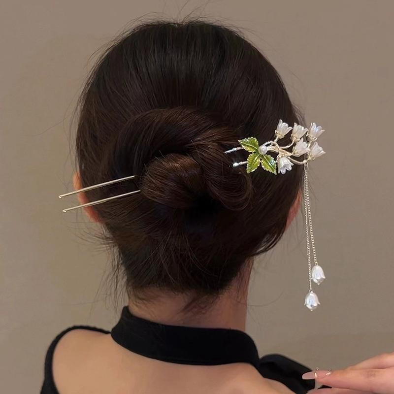 Linglan Flower Tassel Hairpin Imitation Pearl Disc Hair Headpiece U-Shaped Hair Stick Ancient Style Cheongsam Hanfu Hairpin
Linglan Flower Tassel Hairpin Imitation Pearl Disc Hair Headpiece U-Shaped Hair Stick Ancient Style Cheongsam Hanfu Hairpin