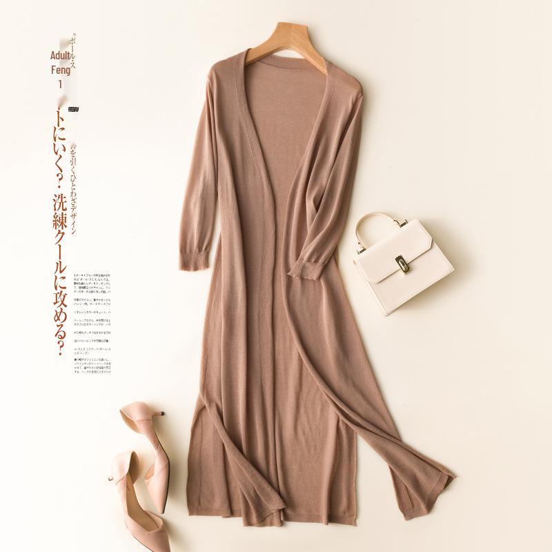 Женский летний кардиган из ледяного шелка с юбкой - Защита от солнца и кондиционирования воздуха, средней длины, верхняя одежда, стиль 2021 года XL
Женский летний кардиган из ледяного шелка с юбкой - Защита от солнца и кондиционирования воздуха, средней длины, верхняя одежда, стиль 2021 года XL