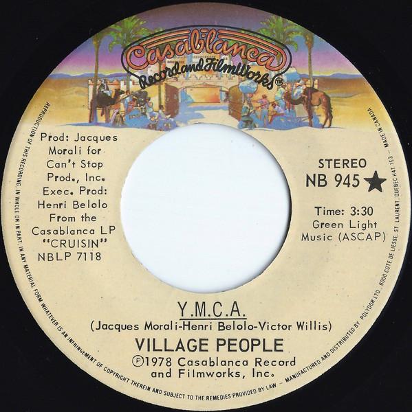 7inch Record VILLAGE PEOPLE - Y.M.C.A. NB945 Casablanca 1978 Canada Dance & Electronica Used
7inch Record VILLAGE PEOPLE - Y.M.C.A. NB945 Casablanca 1978 Canada Dance & Electronica Used