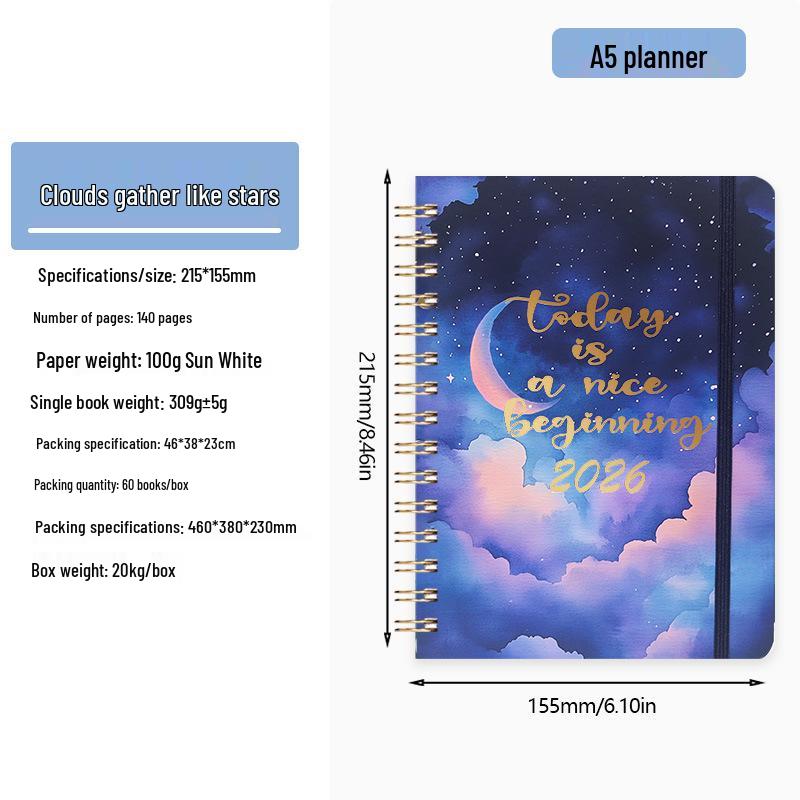 Планировщик катушек A5 2025 года: Настраиваемый еженедельный блокнот
Планировщик катушек A5 2025 года: Настраиваемый еженедельный блокнот