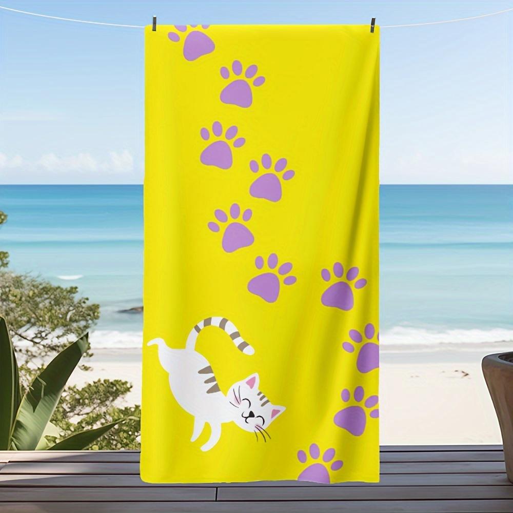 Yellow Beach Towel, Cute Cat Paw Print Towel for Beach and Bathroom Quick-Dry Soft W30*H60(CM)
Yellow Beach Towel, Cute Cat Paw Print Towel for Beach and Bathroom Quick-Dry Soft W30*H60(CM)