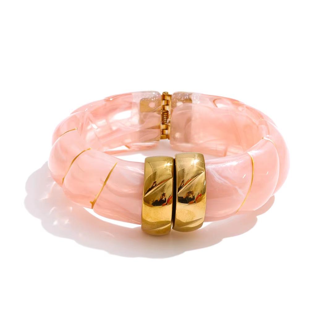 Yhpup Exclusive Multi-Color Acrylic Resin Wide Statement Bracelet Bangle Stainless Steel Autumn Winter Sweater Wrist Jewelry
Yhpup Exclusive Multi-Color Acrylic Resin Wide Statement Bracelet Bangle Stainless Steel Autumn Winter Sweater Wrist Jewelry