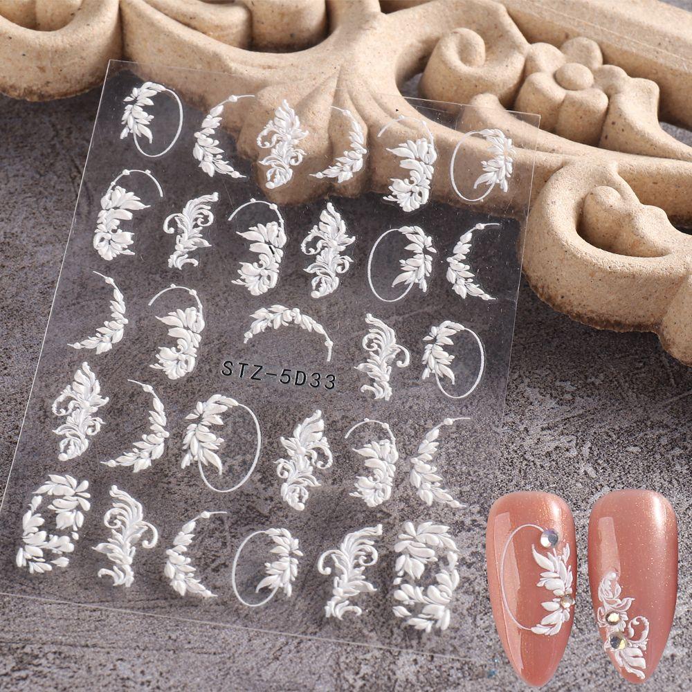 Wedding Design Slider Decals Acrylic Nail Stickers Embossed 5D Flowers Leaves STZ-5D33
Wedding Design Slider Decals Acrylic Nail Stickers Embossed 5D Flowers Leaves STZ-5D33