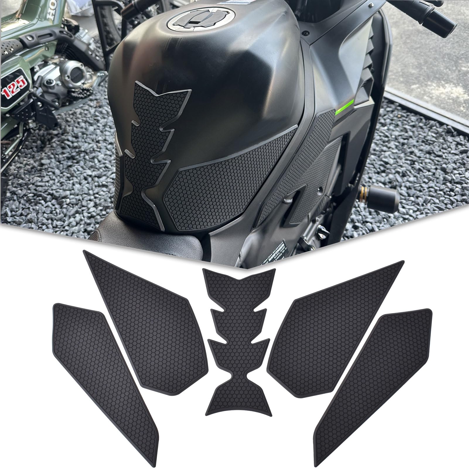 SHINKXMT Комплект накладок на топливный бак мотоцикла, резиновая защитная накладка на бензобак для Kawasaki Ninja ZX4RR (2023-2024 гг.), Тракционные накладки для коленей
SHINKXMT Комплект накладок на топливный бак мотоцикла, резиновая защитная накладка на бензобак для Kawasaki Ninja ZX4RR (2023-2024 гг.), Тракционные накладки для коленей