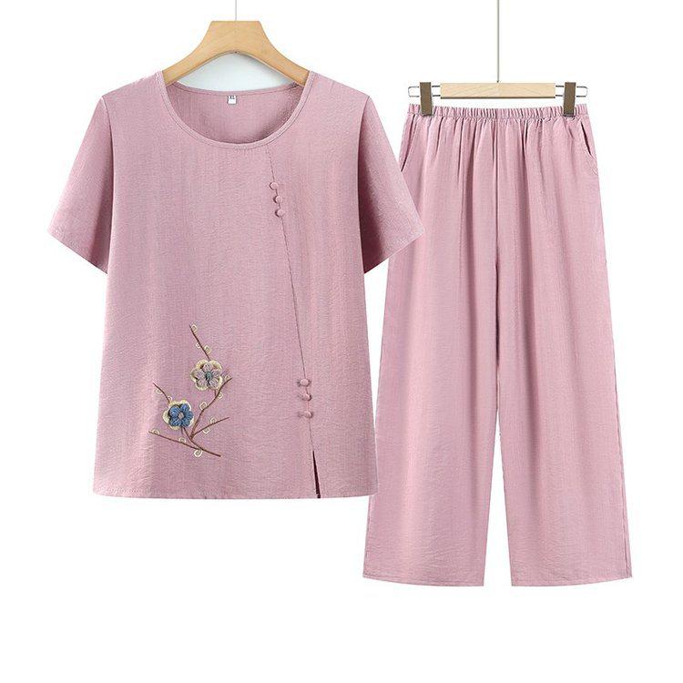Grandma Style Summer Sets for Middle-Aged & Elderly Women: Loose T-Shirts & Tops for 80-90-Year-Old Ladies 3XL
Grandma Style Summer Sets for Middle-Aged & Elderly Women: Loose T-Shirts & Tops for 80-90-Year-Old Ladies 3XL