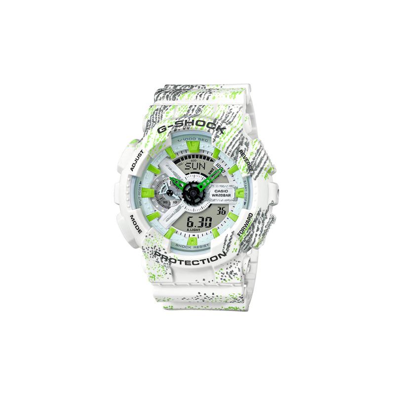 Casio LCD/pointer dual display series G-SHOCK series fashionable street white green fashion splash ink classic pointer shockproof GA-110TX-7A зелёный
Casio LCD/pointer dual display series G-SHOCK series fashionable street white green fashion splash ink classic pointer shockproof GA-110TX-7A зелёный