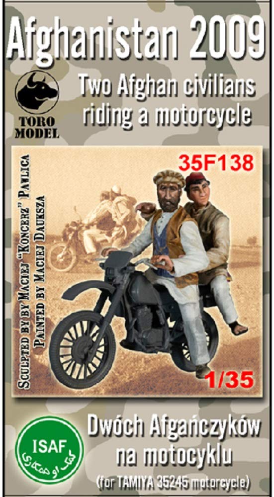 Модель Toro «Два гражданских лица едут на мотоцикле», Афганистан, 2009 г., T Company, набор из смолы TRM35F138 1/35 (для 35245)
Модель Toro «Два гражданских лица едут на мотоцикле», Афганистан, 2009 г., T Company, набор из смолы TRM35F138 1/35 (для 35245)