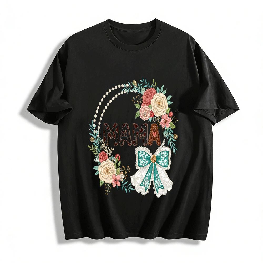 Vintage Floral Pearl MAMA Print Top Mother s Day Gift For Mom Pure cotton T-shirt XXS
Vintage Floral Pearl MAMA Print Top Mother s Day Gift For Mom Pure cotton T-shirt XXS