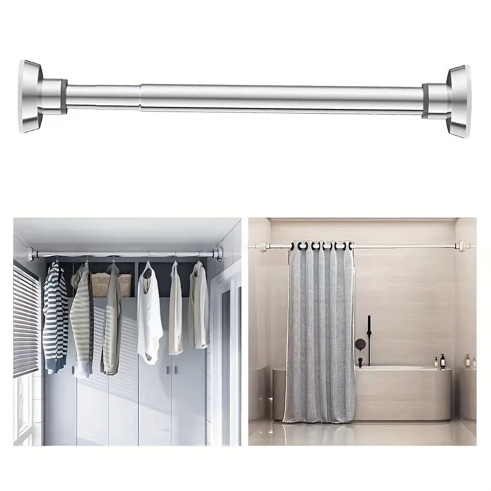 1pc Non-Perforated Telescopic Stainless Steel Rod - Universal for Bathroom Shower Curtain, Balcony Drying, Wardrobe & Bedroom Curtain Hanging 55-85cm
1pc Non-Perforated Telescopic Stainless Steel Rod - Universal for Bathroom Shower Curtain, Balcony Drying, Wardrobe & Bedroom Curtain Hanging 55-85cm