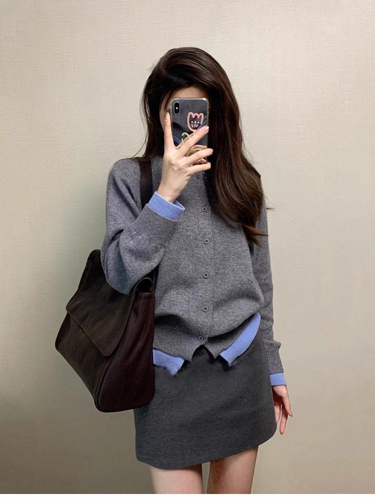 2026 High-Waisted Gray Wool A-Line Hip-Hugging Midi Skirt for Autumn/Winter M чорний
2026 High-Waisted Gray Wool A-Line Hip-Hugging Midi Skirt for Autumn/Winter M чорний