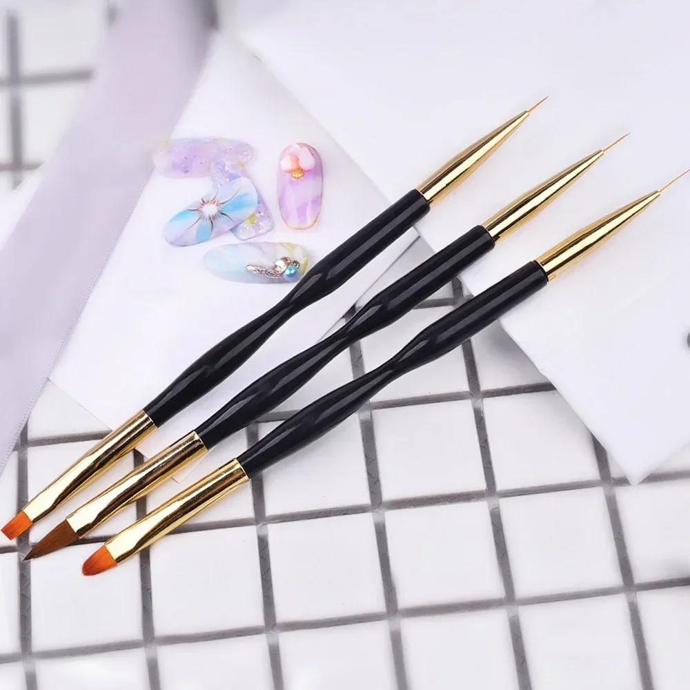 Professional Dual-Headed Nail Art Brush Set 3 Piece Painting Liner Fine Detail Tool for Salon Quality Manicure чёрный
Professional Dual-Headed Nail Art Brush Set 3 Piece Painting Liner Fine Detail Tool for Salon Quality Manicure чёрный