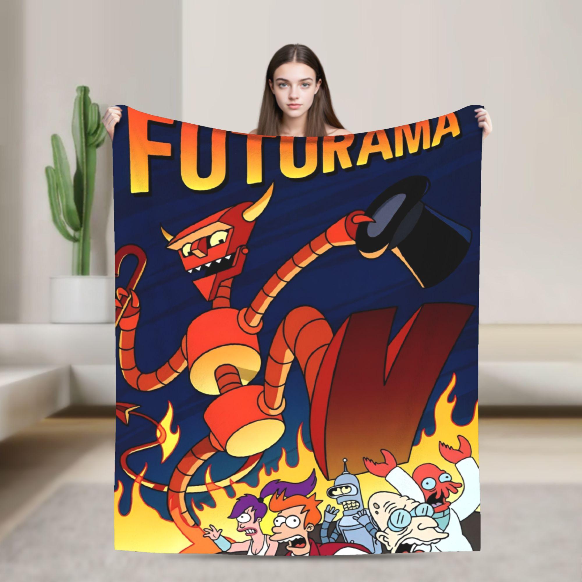 Bendered Robot Fry Leela Cartoon Fleece Blanket Planet Express Novelty Throw Blanket for Home Hotel Sofa 150*125cm Ultra-Soft 75x90cm
Bendered Robot Fry Leela Cartoon Fleece Blanket Planet Express Novelty Throw Blanket for Home Hotel Sofa 150*125cm Ultra-Soft 75x90cm