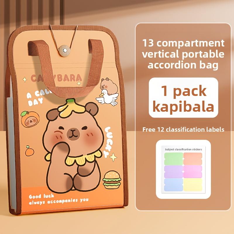 13-layer cartoon A4 accordion file bag, large capacity with elastic buckle, portable for office and study. темно-коричневого
13-layer cartoon A4 accordion file bag, large capacity with elastic buckle, portable for office and study. темно-коричневого