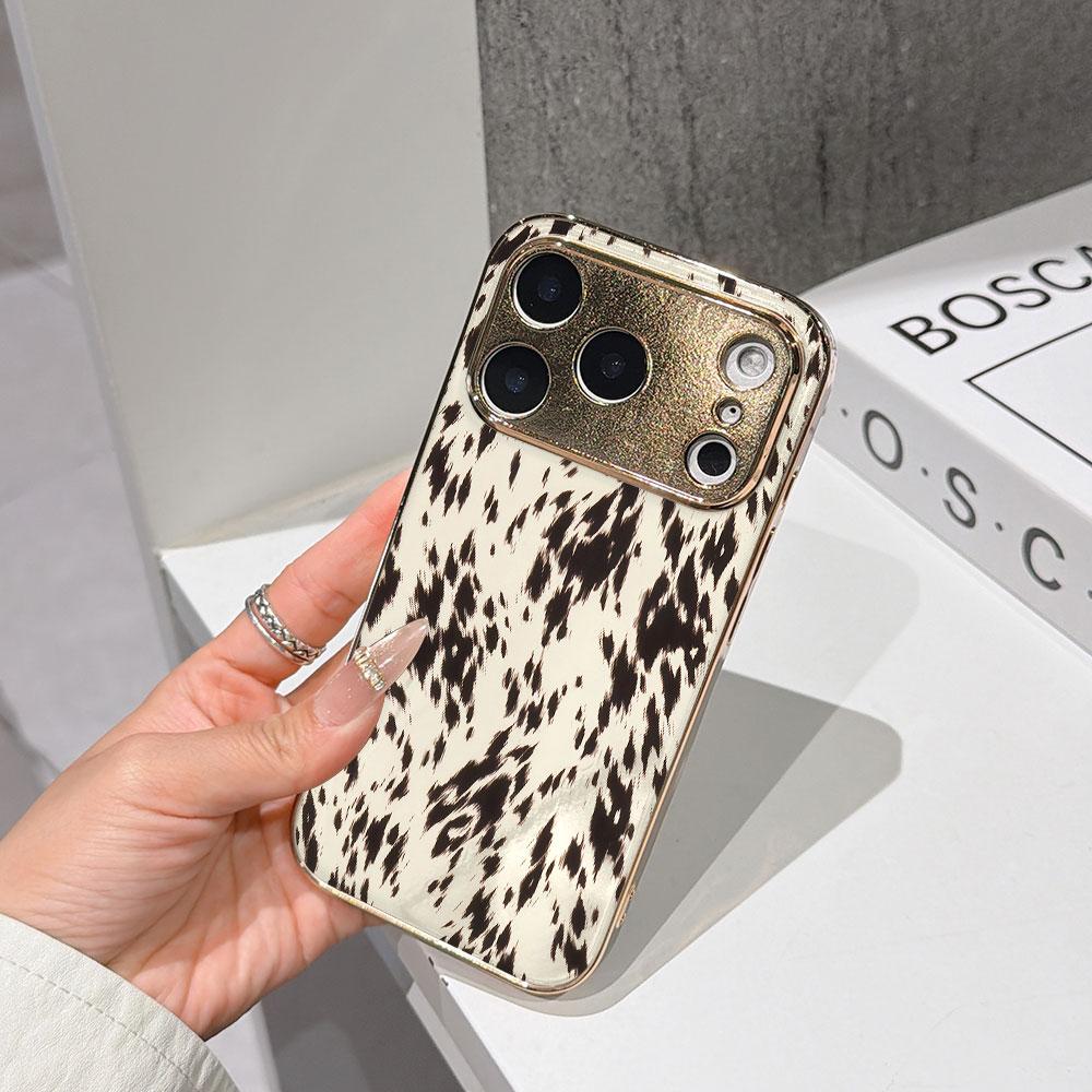 Lucky Start Phone Case For iPhone 17 16 15 14 13 12 Pro Max 16E Gold Electroplated glass shell Black Cream Speckled Pattern Cover IPHONE17PROMAX
Lucky Start Phone Case For iPhone 17 16 15 14 13 12 Pro Max 16E Gold Electroplated glass shell Black Cream Speckled Pattern Cover IPHONE17PROMAX