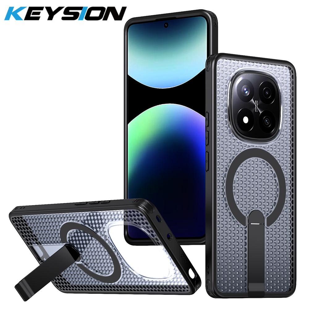 KEYSION Hollow Heat Dissipation Magnetic Case for Redmi Note 14 Pro 4G 14 Pro+ 5G Stand Shockproof Phone Cover for POCO X7 5G for Redmi Note 14 Pro чёрный
KEYSION Hollow Heat Dissipation Magnetic Case for Redmi Note 14 Pro 4G 14 Pro+ 5G Stand Shockproof Phone Cover for POCO X7 5G for Redmi Note 14 Pro чёрный