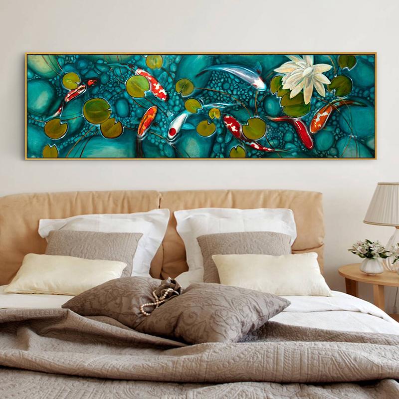 Новая картина маслом «Золотая рыбка в озере» в китайском стиле, напечатанная на холсте, фэн-шуй, постеры с изображением лотоса кои для украшения гостиной 20x60cm No Framed
Новая картина маслом «Золотая рыбка в озере» в китайском стиле, напечатанная на холсте, фэн-шуй, постеры с изображением лотоса кои для украшения гостиной 20x60cm No Framed