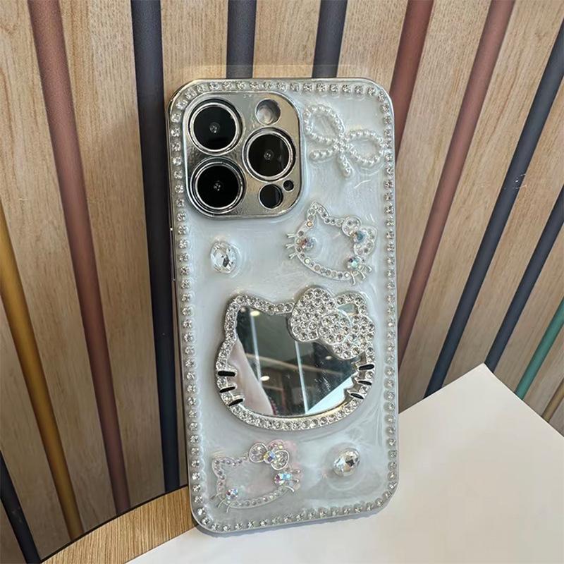 Epoxy rhinestone Kt cat mirror mobile phone case for Apple 17 premium sense Iphone16 light luxury 15 pearl bow tie iPhone 7/8/SE 2020
Epoxy rhinestone Kt cat mirror mobile phone case for Apple 17 premium sense Iphone16 light luxury 15 pearl bow tie iPhone 7/8/SE 2020