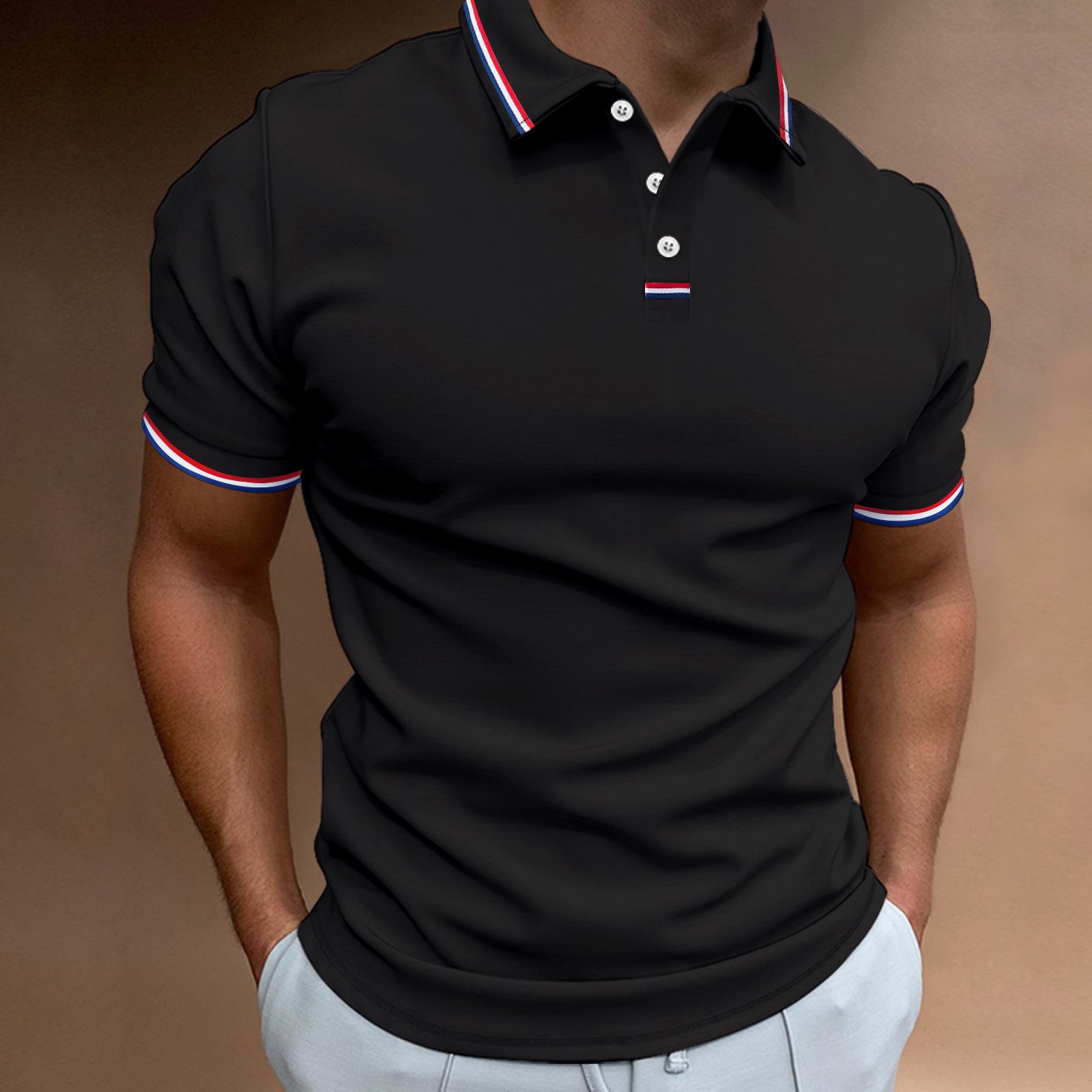 Solid Color Men s Striped Polo Shirt with Lapel - Casual Short Sleeve Versatile Design (2024) L чёрный
Solid Color Men s Striped Polo Shirt with Lapel - Casual Short Sleeve Versatile Design (2024) L чёрный