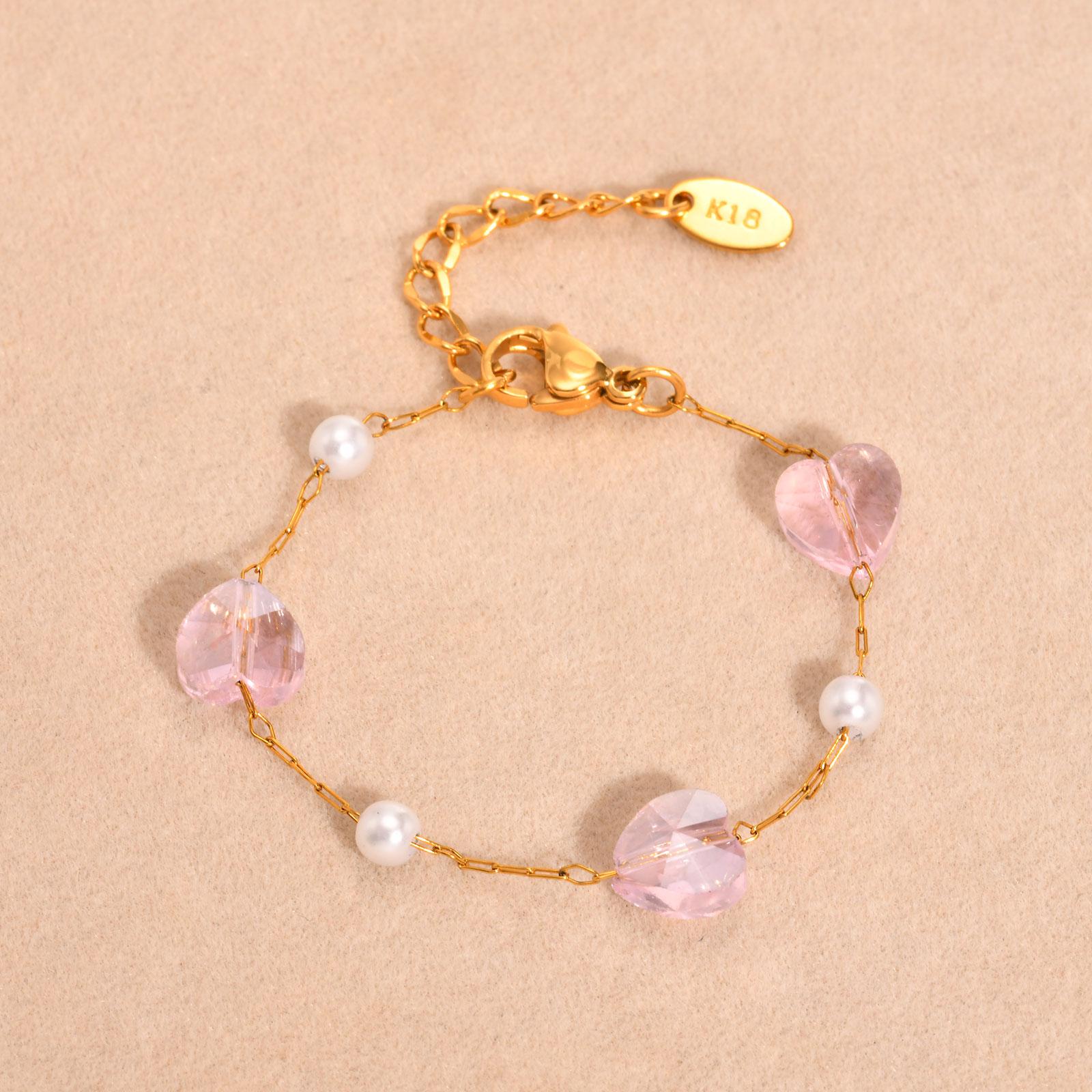 Stainless Steel Bracelet Pink Butterfly Heart Shape Imitation Pearls Bracelets for Little Girls Hand Chain Boho Jewelry Gift 12-15cm
Stainless Steel Bracelet Pink Butterfly Heart Shape Imitation Pearls Bracelets for Little Girls Hand Chain Boho Jewelry Gift 12-15cm
