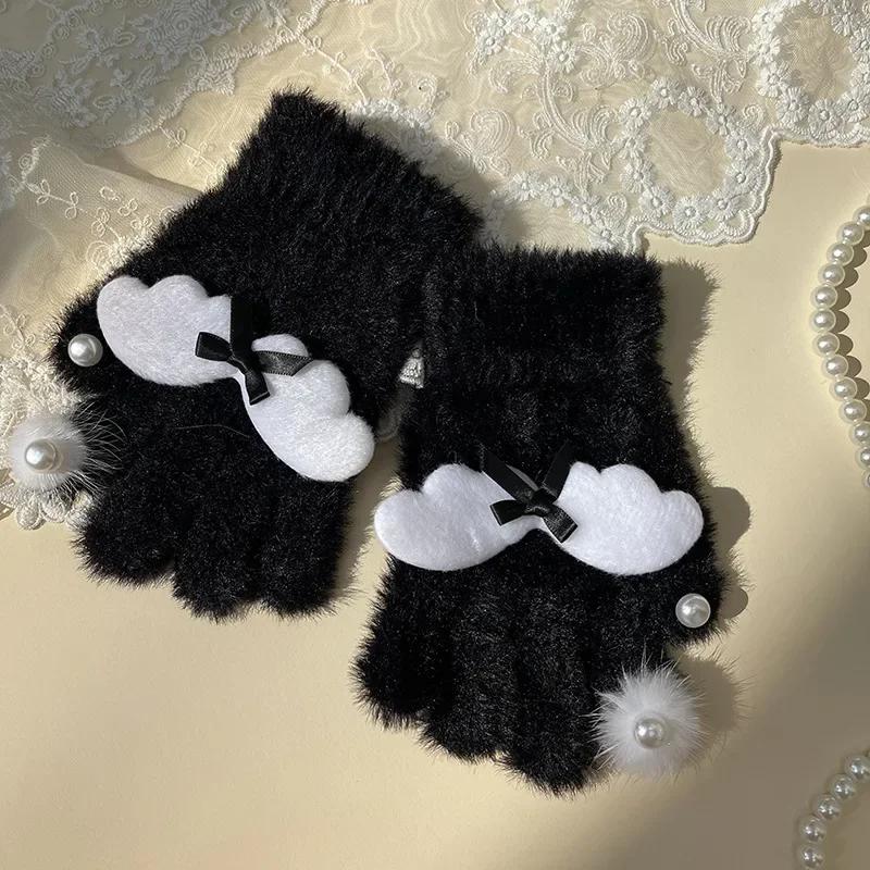 Милые элегантные перчатки принцессы для детей и девочек, простые черно-белые перчатки цвета осень-зима, пушистые, теплые, для улицы, детские перчатки
Милые элегантные перчатки принцессы для детей и девочек, простые черно-белые перчатки цвета осень-зима, пушистые, теплые, для улицы, детские перчатки