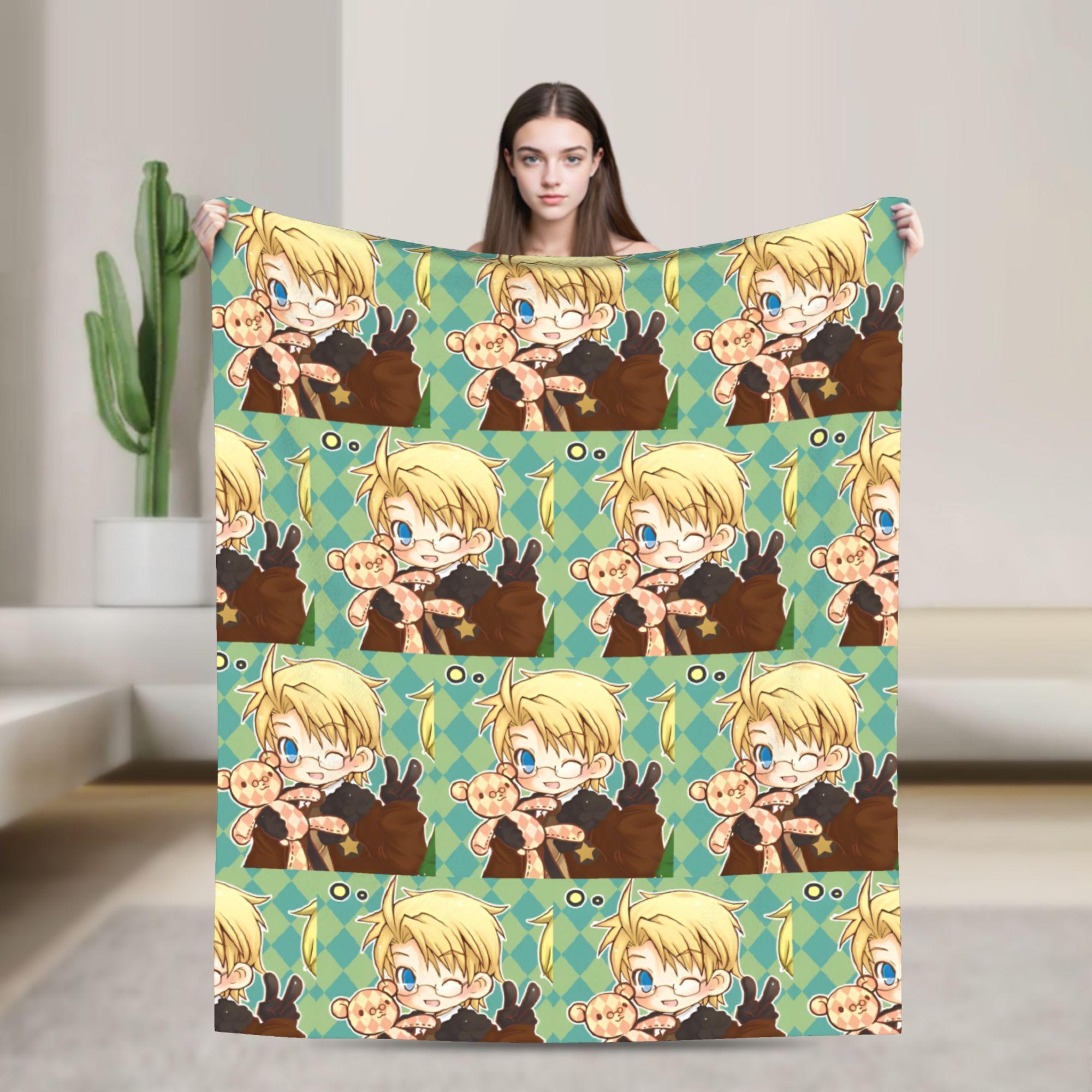 Hetalia Anime Cute Blanket Fleece Winter Multi-function Lightweight Thin Throw Blanket for Sofa Outdoor Bedding Throws 100x150cm
Hetalia Anime Cute Blanket Fleece Winter Multi-function Lightweight Thin Throw Blanket for Sofa Outdoor Bedding Throws 100x150cm