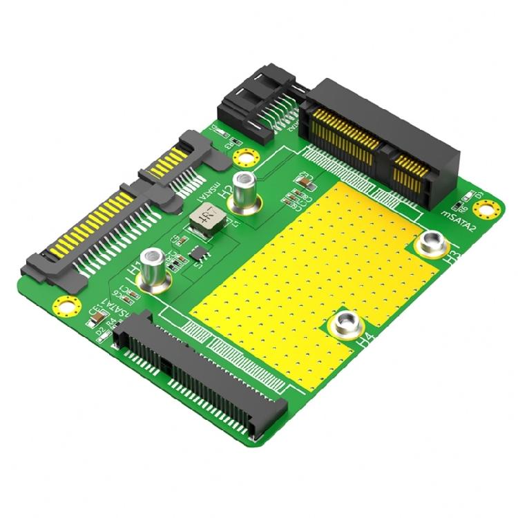 Aluminum Frame Bracket Converters Two Msata SATA3.0 SSDs to Two SATA3.0 Adapter 1
Aluminum Frame Bracket Converters Two Msata SATA3.0 SSDs to Two SATA3.0 Adapter 1