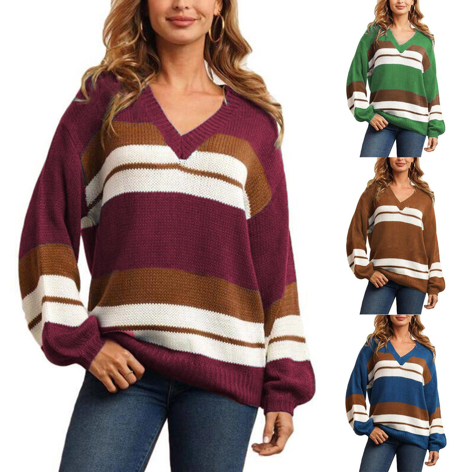 Women Casual Printing Pullover V-neck Long Sleeved Sweater Top
Women Casual Printing Pullover V-neck Long Sleeved Sweater Top