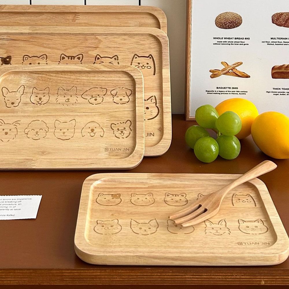 Anti-Scalding Wooden Dinner Plate Dog/Cat Pattern Food Baking Pan Cartoon Bread Tray Snacks Cat S
Anti-Scalding Wooden Dinner Plate Dog/Cat Pattern Food Baking Pan Cartoon Bread Tray Snacks Cat S
