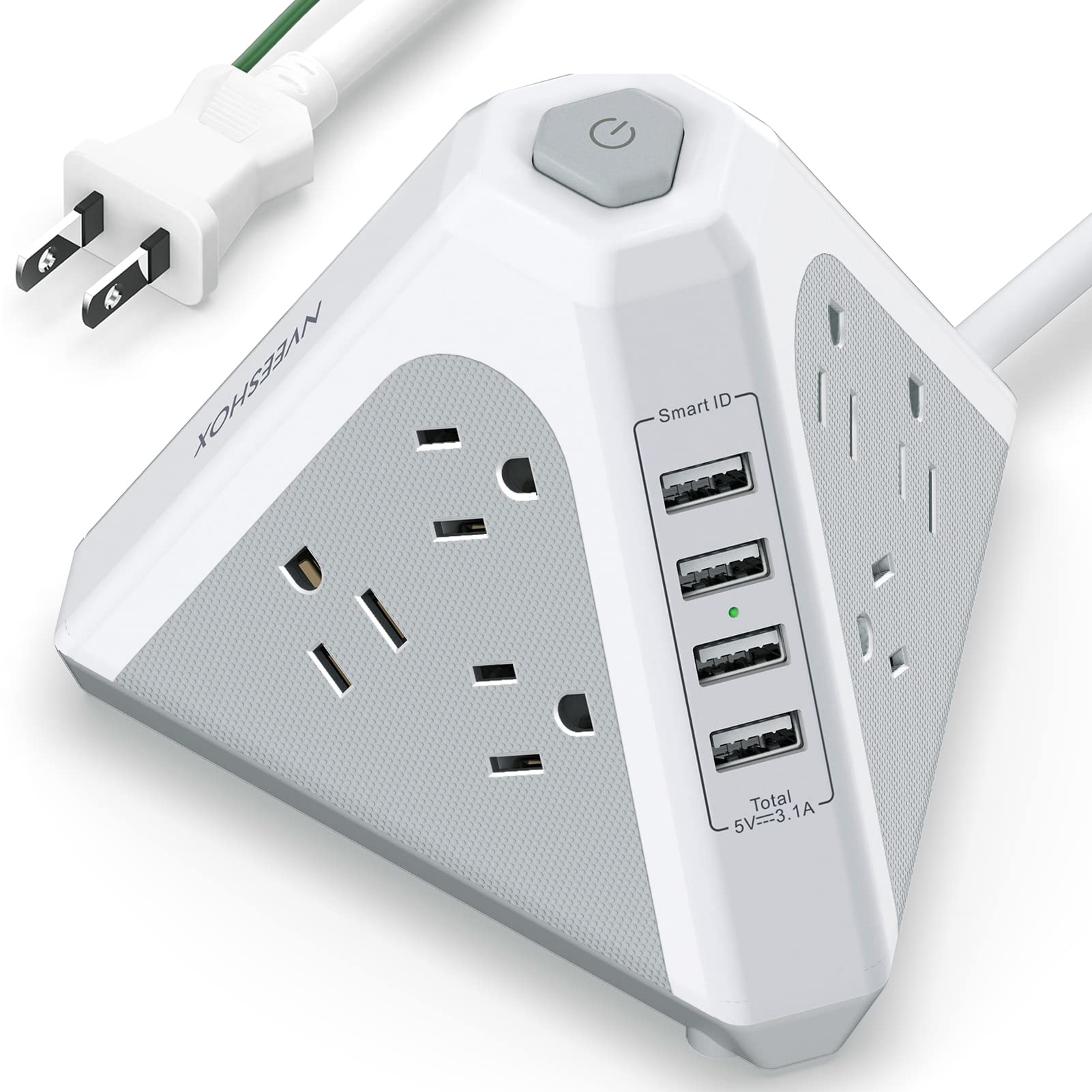 Power Tap USB Outlet Lightning Guard Extension Cord 2m Tower Power Tap Triangular Tap 9 AC Outlets 4 USB Ports NVEESHOX Table Tap OA Tap Octopus Foot
Power Tap USB Outlet Lightning Guard Extension Cord 2m Tower Power Tap Triangular Tap 9 AC Outlets 4 USB Ports NVEESHOX Table Tap OA Tap Octopus Foot