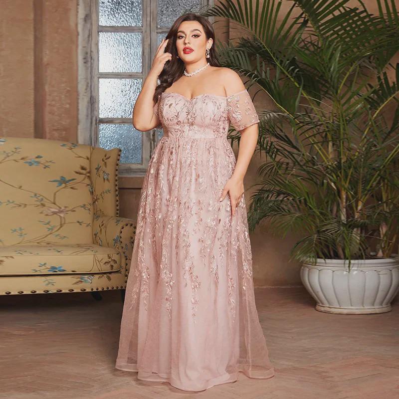 Plus Size Off-The-Shoulder Bridesmaid Dress - Elegant & Slimming for Engagements, Fits Up to 200 Pounds 3XL
Plus Size Off-The-Shoulder Bridesmaid Dress - Elegant & Slimming for Engagements, Fits Up to 200 Pounds 3XL