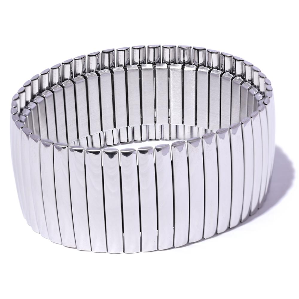 Yhpup Elastic 316L Stainless Steel Metal Wide Big Statement Bracelet Bangle Rust Proof 18K Gold Plated Hyperbole Unisex Jewelry
Yhpup Elastic 316L Stainless Steel Metal Wide Big Statement Bracelet Bangle Rust Proof 18K Gold Plated Hyperbole Unisex Jewelry