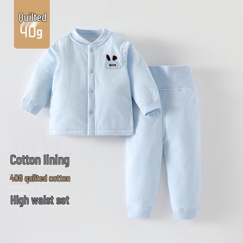 Quilted High-Waist Baby Thermal Underwear Set - Autumn/Winter Two-Piece Pajamas with Belly Protection 73cm
Quilted High-Waist Baby Thermal Underwear Set - Autumn/Winter Two-Piece Pajamas with Belly Protection 73cm