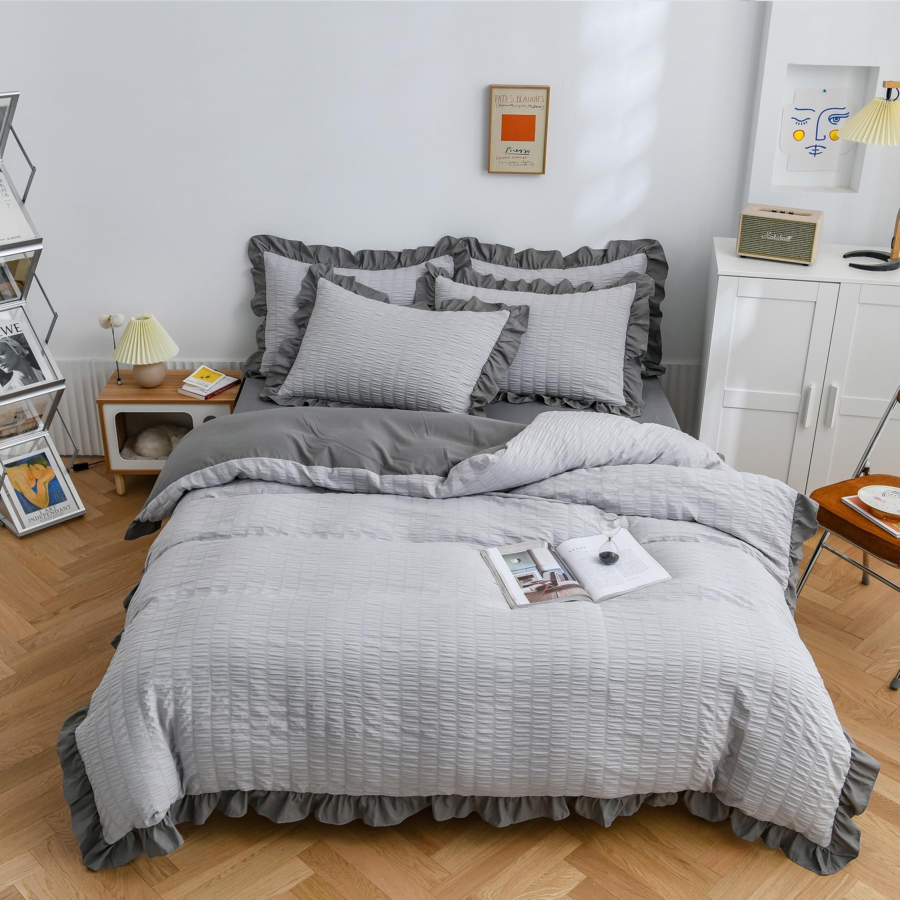 AYO Single Duvet Cover Seersucker Fabric with Duvet Fitted Peach Skin Suitable for Western and Japanese Style Washable and Single 3-Piece Set,
AYO Single Duvet Cover Seersucker Fabric with Duvet Fitted Peach Skin Suitable for Western and Japanese Style Washable and Single 3-Piece Set,