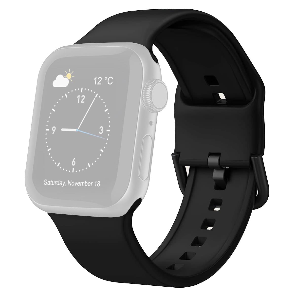 Ремінець для Apple Watch Series 10 42мм/9 8 7 41мм/SE (2023) SE (2022) SE 6 5 4 40мм/3 2 1 38мм Силіконовий ремінець для годинника Black
Ремінець для Apple Watch Series 10 42мм/9 8 7 41мм/SE (2023) SE (2022) SE 6 5 4 40мм/3 2 1 38мм Силіконовий ремінець для годинника Black