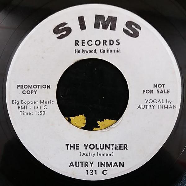 7inch Record AUTRY INMAN Volunteer 131PROMO SIMS 1963 US Rock Used
7inch Record AUTRY INMAN Volunteer 131PROMO SIMS 1963 US Rock Used