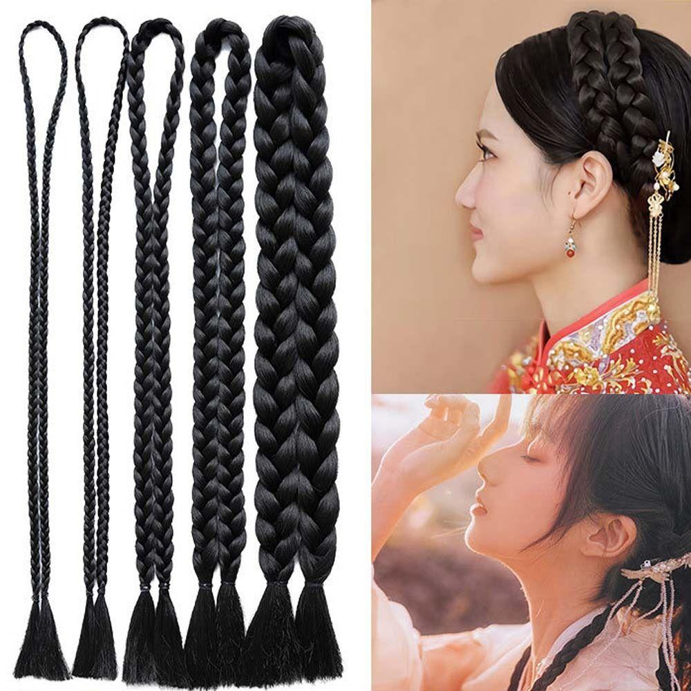 Ancient costumes Long Braided Hair Braided Hair Rope Hanfu Cosplay Hair Pieces Twist Braid Wig 3CM
Ancient costumes Long Braided Hair Braided Hair Rope Hanfu Cosplay Hair Pieces Twist Braid Wig 3CM