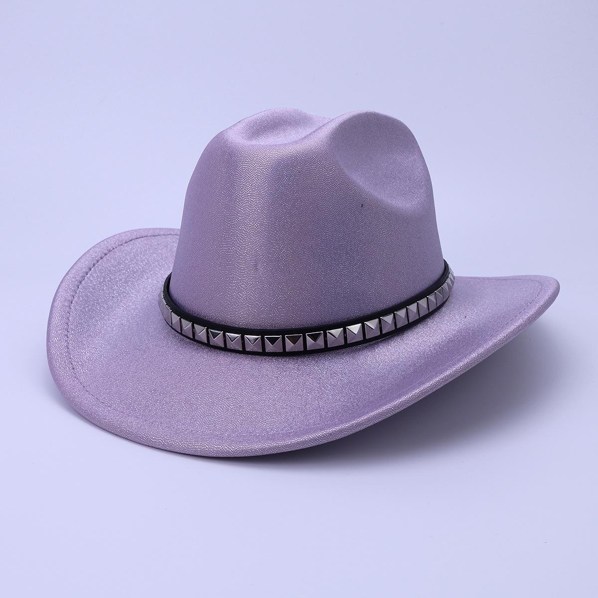 British Classic Jazz Hat Autumn And Winter Bright Top Hat Women S Fashion Versatile Upturned Edge Hat European And American Style Western Cowboy Hat M(56-58cm) світло-фіолетового кольору
British Classic Jazz Hat Autumn And Winter Bright Top Hat Women S Fashion Versatile Upturned Edge Hat European And American Style Western Cowboy Hat M(56-58cm) світло-фіолетового кольору