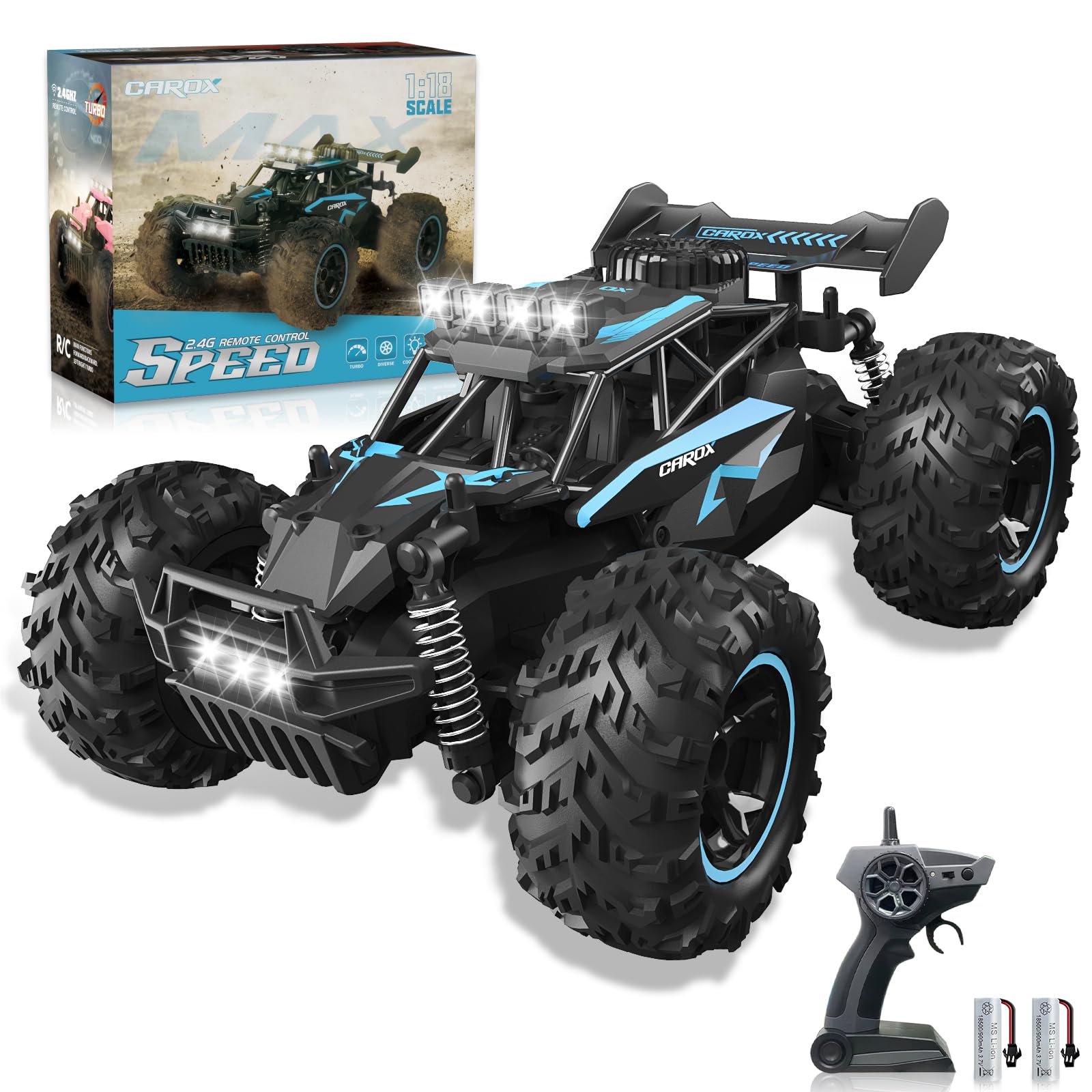 Carox OX44 a scale RC car for with 2 rechargeable approximately 50 minutes of operation adjustable independent LED and A great birthday or Christmas
Carox OX44 a scale RC car for with 2 rechargeable approximately 50 minutes of operation adjustable independent LED and A great birthday or Christmas