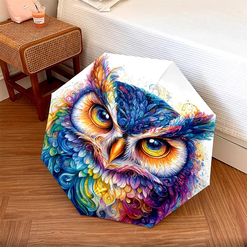 1 PC Automatic Folding Umbrella - Colorful Owl Pattern, Portable & Foldable Design with 8 Ribs, Christmas Birthday Gifts
1 PC Automatic Folding Umbrella - Colorful Owl Pattern, Portable & Foldable Design with 8 Ribs, Christmas Birthday Gifts