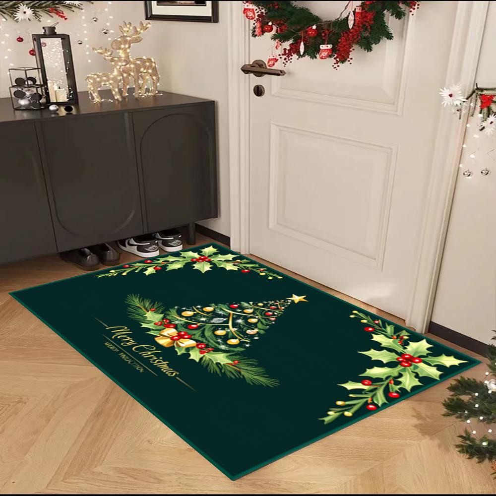 Рождественский ковер из хрустального бархата для входной двери, бытовой ковер, нескользящий, грязенепроницаемый и моющийся 50X80CM (1.6X2.6FT
Рождественский ковер из хрустального бархата для входной двери, бытовой ковер, нескользящий, грязенепроницаемый и моющийся 50X80CM (1.6X2.6FT