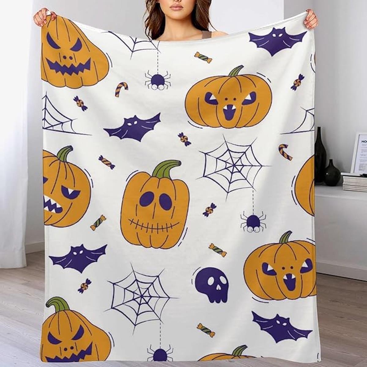 1pc Pumpkin print blanket polyester fabric machine washable suitable for bedroom and living room décor 75x100cm
1pc Pumpkin print blanket polyester fabric machine washable suitable for bedroom and living room décor 75x100cm