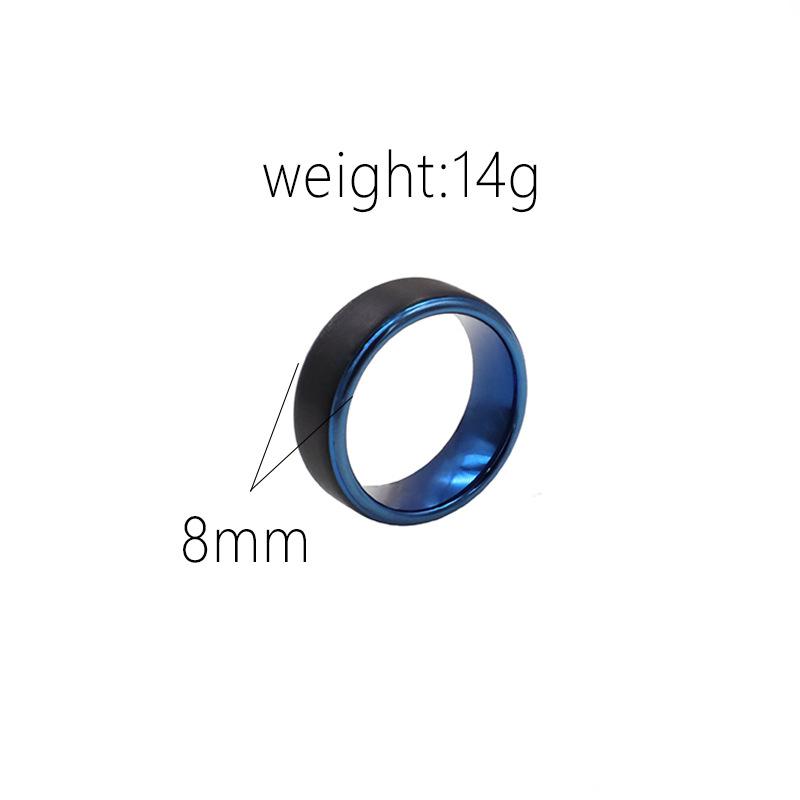 Jewelry Personalized Round Blue And Black Trendy Men American Men Simple Tungsten Steel Ring Does Not Fade no. 11
Jewelry Personalized Round Blue And Black Trendy Men American Men Simple Tungsten Steel Ring Does Not Fade no. 11