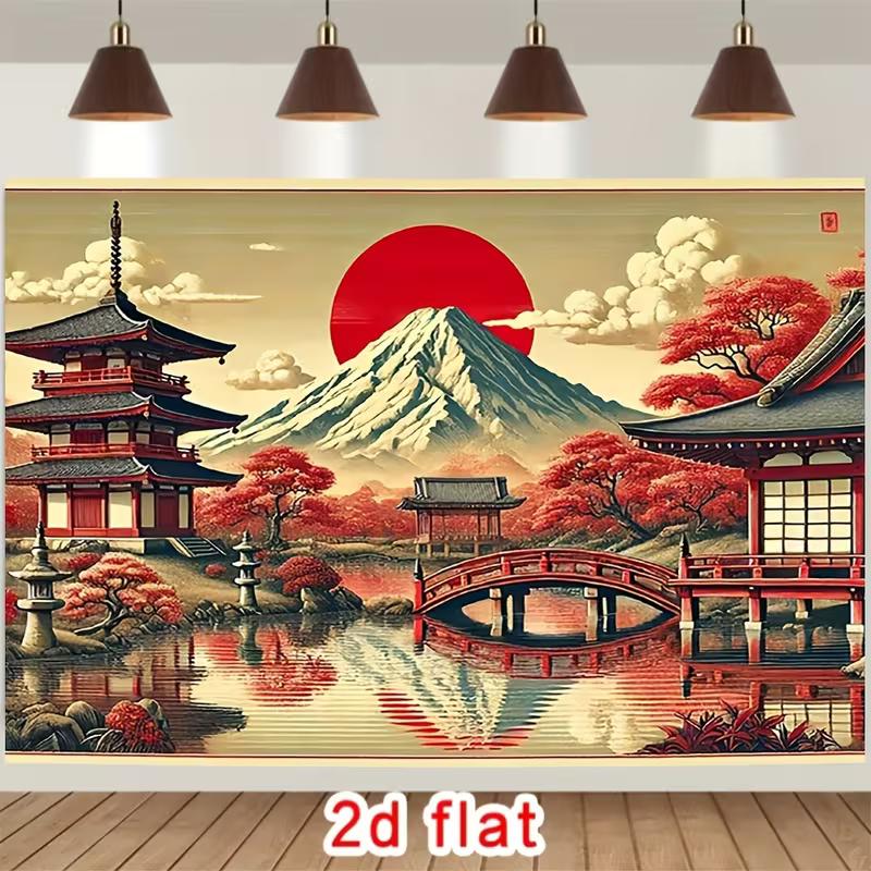 2D Classic Ukiyo-e Mount Fuji and Red Bridge Photography Backdrop 47.2x31.5inch/120*80cm
2D Classic Ukiyo-e Mount Fuji and Red Bridge Photography Backdrop 47.2x31.5inch/120*80cm