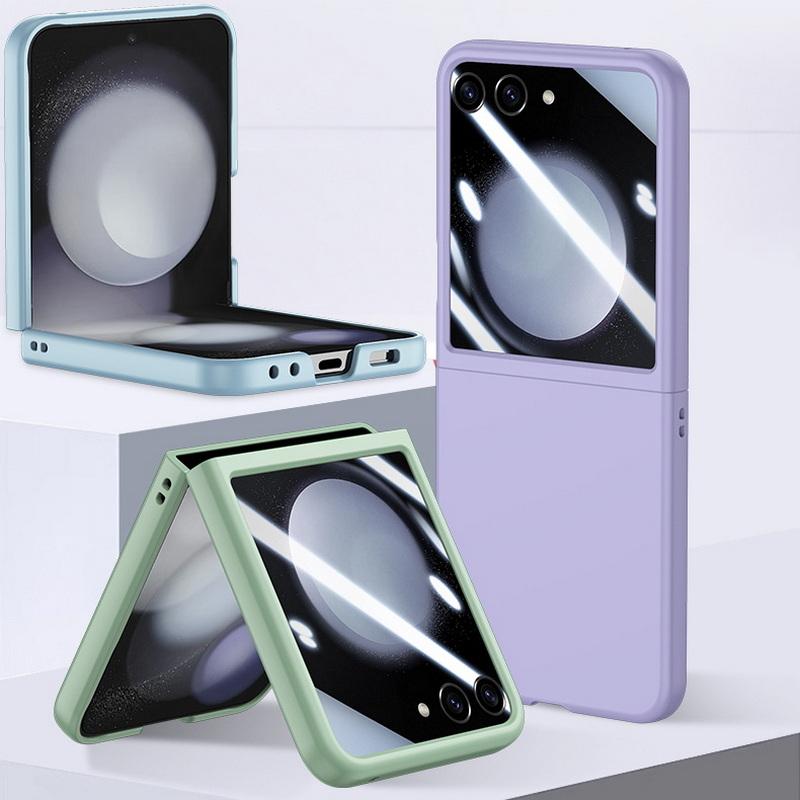 Для Samsung Galaxy Z Flip5 большое окно, ощущение кожи, складной чехол для мобильного телефона, противоударная пленка из закаленного стекла, жесткий чехол для ПК
Для Samsung Galaxy Z Flip5 большое окно, ощущение кожи, складной чехол для мобильного телефона, противоударная пленка из закаленного стекла, жесткий чехол для ПК