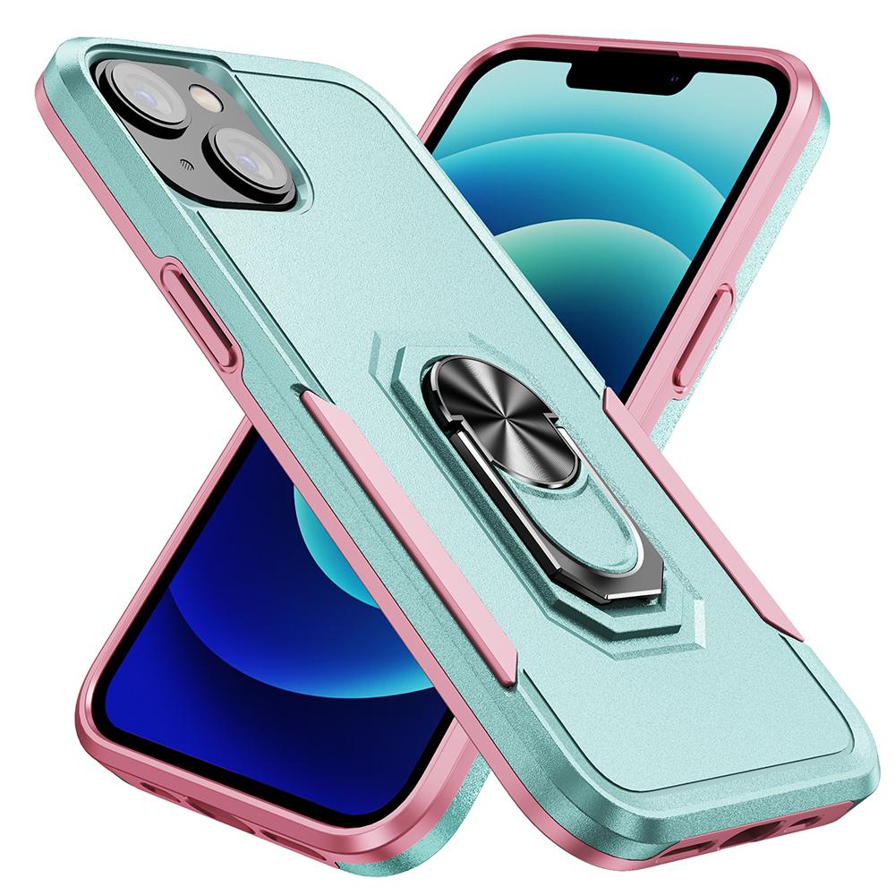 For iPhone 15 PC+TPU Shockproof Cover Anti-fall Phone Case with Ring Kickstand Pink+Green
For iPhone 15 PC+TPU Shockproof Cover Anti-fall Phone Case with Ring Kickstand Pink+Green