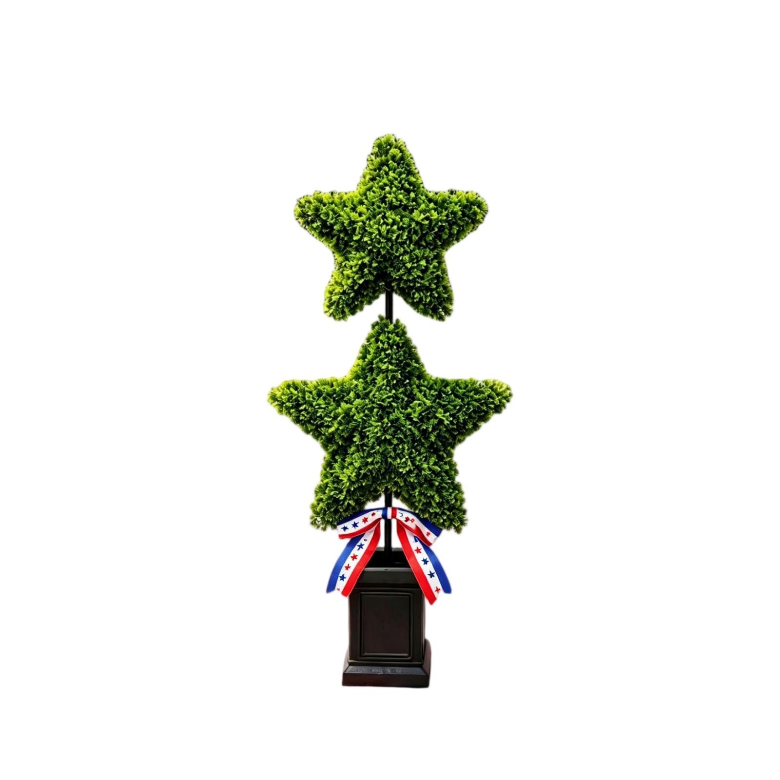 70cm Double Star Topiary Artificial Plant with Dual Five-Pointed Star Design in Decorative Planter for Indoor Outdoor Use One Size
70cm Double Star Topiary Artificial Plant with Dual Five-Pointed Star Design in Decorative Planter for Indoor Outdoor Use One Size