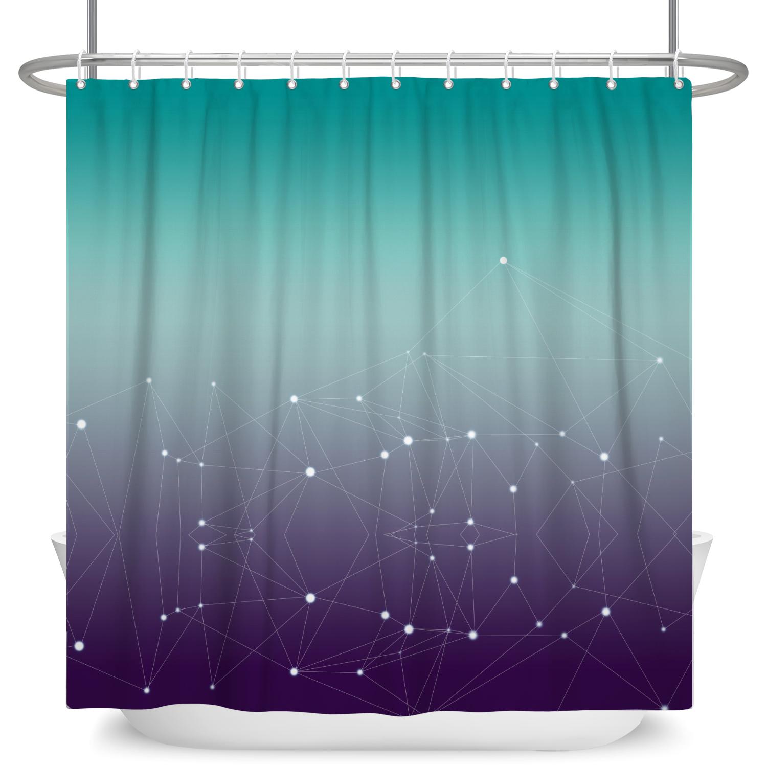 Gradient Starry Sky Shower Curtain Geometric Line Dot Print Waterproof Bath Curtain Bathroom Decor Polyester Fabric With Hooks W90cm x H180cm
Gradient Starry Sky Shower Curtain Geometric Line Dot Print Waterproof Bath Curtain Bathroom Decor Polyester Fabric With Hooks W90cm x H180cm