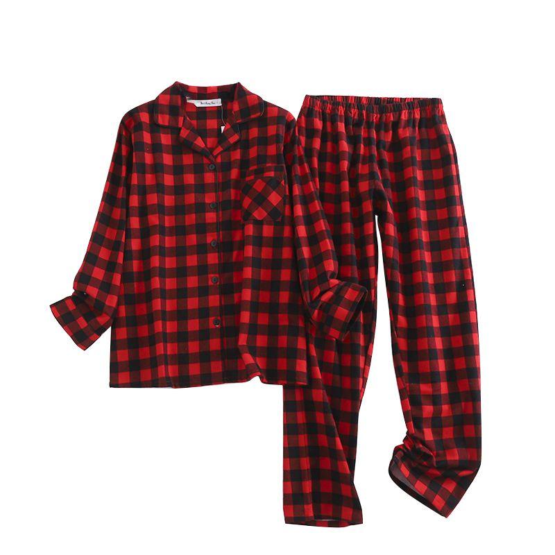 Women Plaid Casual Pajama Set Button Shirt Top and Pants S
Women Plaid Casual Pajama Set Button Shirt Top and Pants S